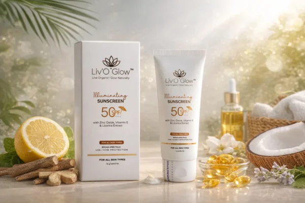 Sunscreen SPF 50 Liv_O Glow Illuminating Cosmetics