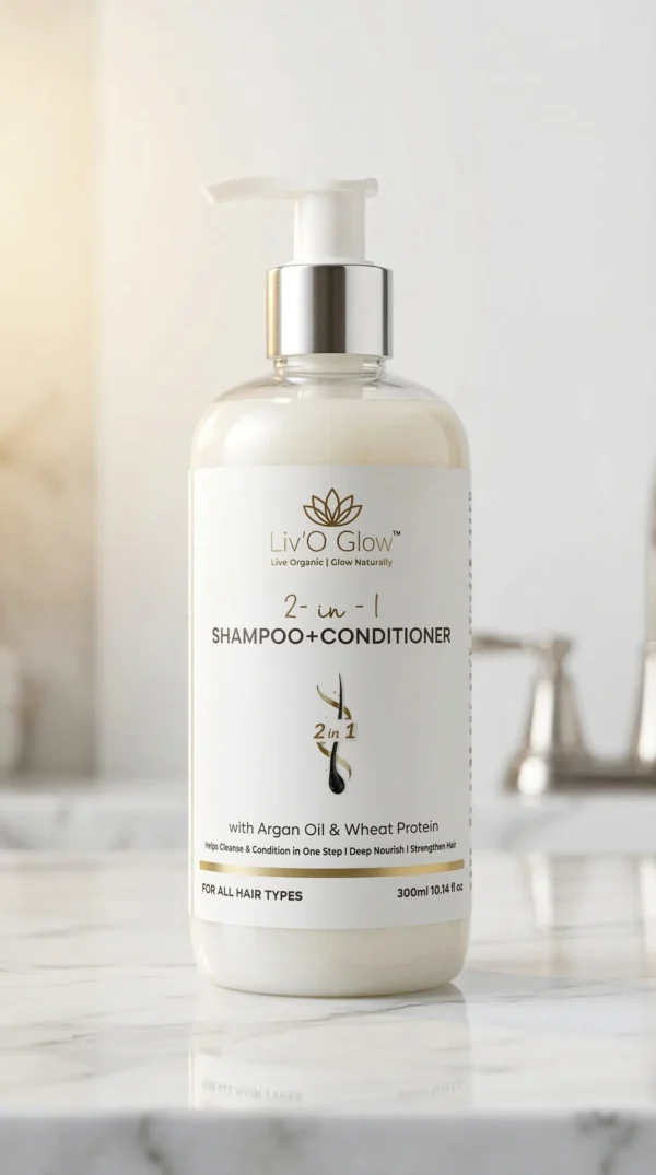 Natural Shampoo and Conditioner Liv'O Glow 2-in-1
