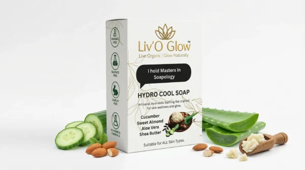 natural cooling soap Liv'O Glow Hydro Cool Soap